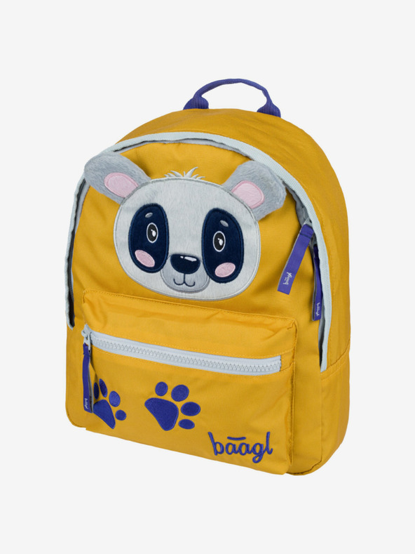 BAAGL  Žltý predškolský batoh Baagl Raccoon