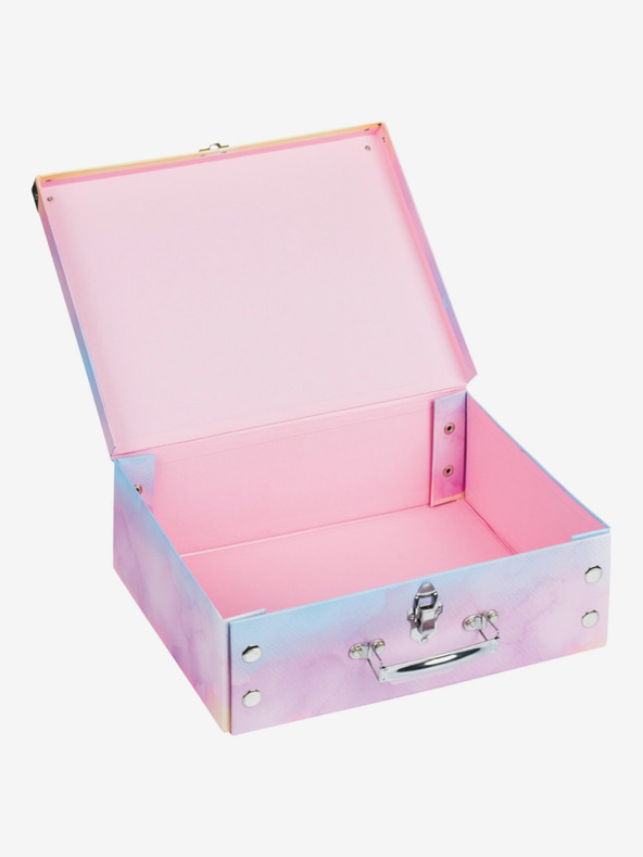 BAAGL  Ružový skladací školský kufrík s príslušenstvom Baagl Dúhový jednorožec