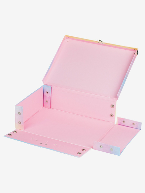 BAAGL  Ružový skladací školský kufrík s príslušenstvom Baagl Dúhový jednorožec