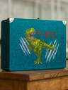 BAAGL  Zelený skladací školský kufrík s kovaním Baagl T-Rex