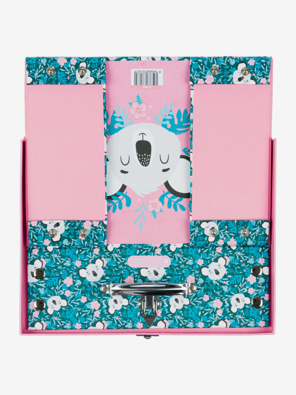 BAAGL  Ružový skladací školský kufrík s kovaním Baagl Baby Koala