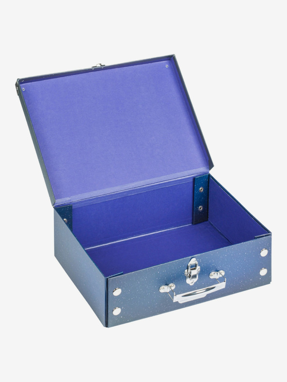 BAAGL  Modrý skladací školský kufrík s kovaním Baagl Planéty