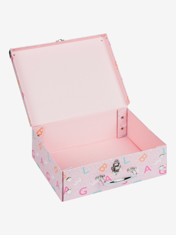 BAAGL  Ružový skladací školský kufrík s kovaním Baagl Logo