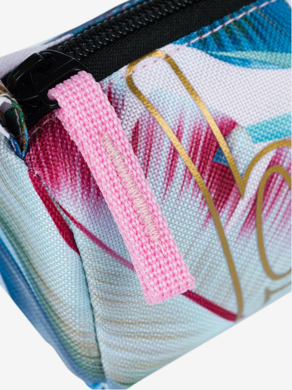 BAAGL  Svetlomodrý študentský kufrík Baagl Listy