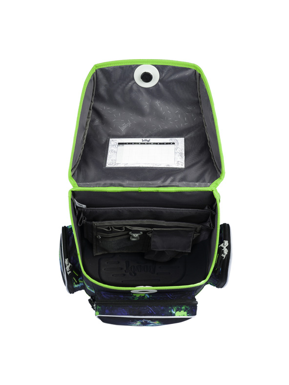 BAAGL  Zelená školská taška Ergo Baagl Futbalista