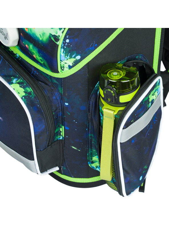 BAAGL  Zelená školská taška Ergo Baagl Futbalista