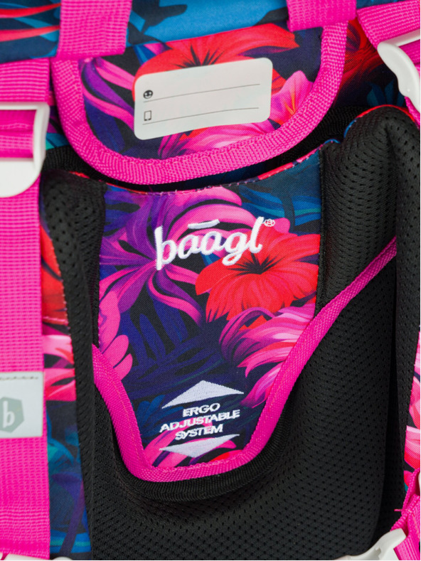 BAAGL  Ružová školská taška Ergo Baagl Plameniaci