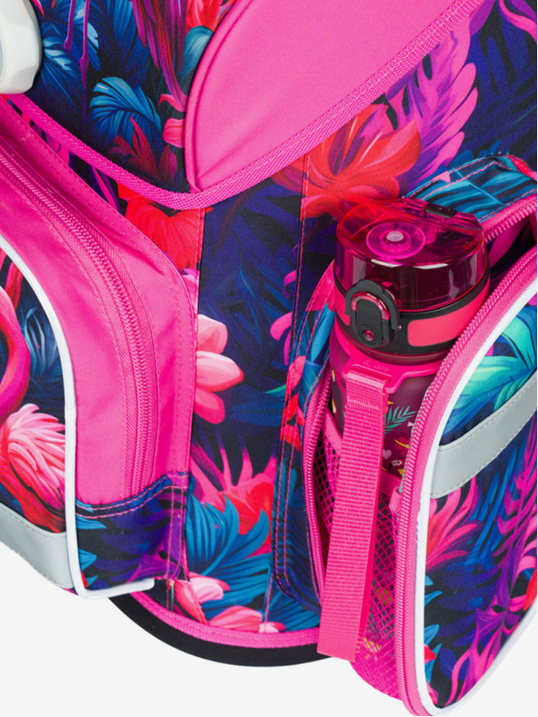 BAAGL  Ružová školská taška Ergo Baagl Plameniaci