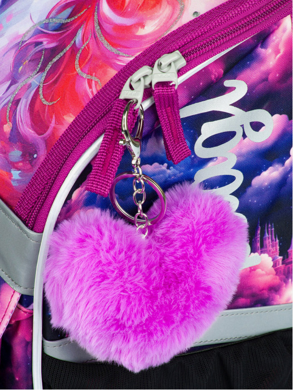 BAAGL  Fialová školská taška Zippy Baagl Kráľovstvo jednorožcov