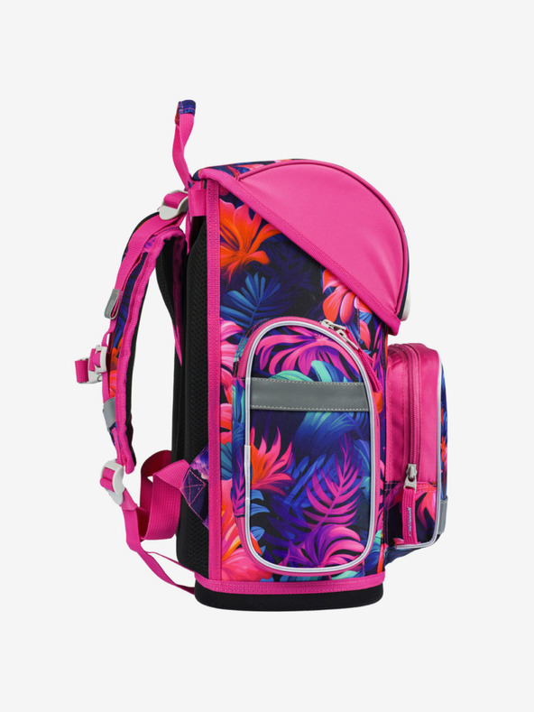 BAAGL  Ružová školská súprava Ergo - aktovka, púzdro, taška Baagl Flamingos