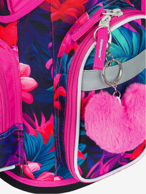 BAAGL  Ružová školská súprava Ergo - aktovka, púzdro, taška Baagl Flamingos