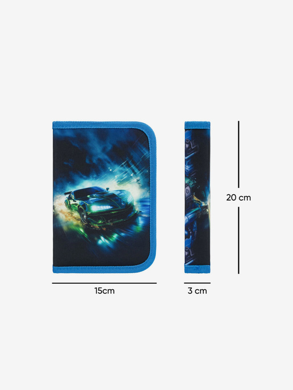 BAAGL  Čierny školský set Zippy - aktovka, peračník, taška Baagl Závodné auto