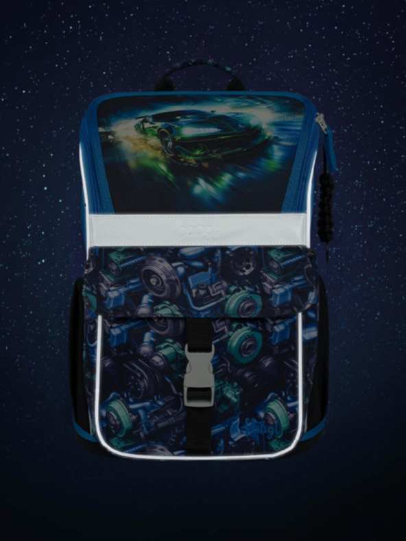 BAAGL  Čierny školský set Zippy - aktovka, peračník, taška Baagl Závodné auto