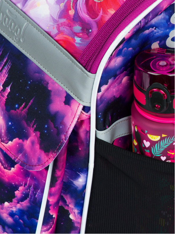 BAAGL  Fialový školský set Zippy - aktovka, peračník, sáčok Baagl Jednorožec Kráľovstvo