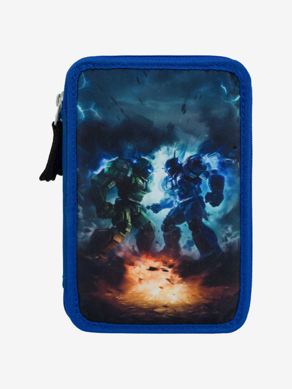 BAAGL  Modrý školský peračník 3-poschodový Baagl Roboti