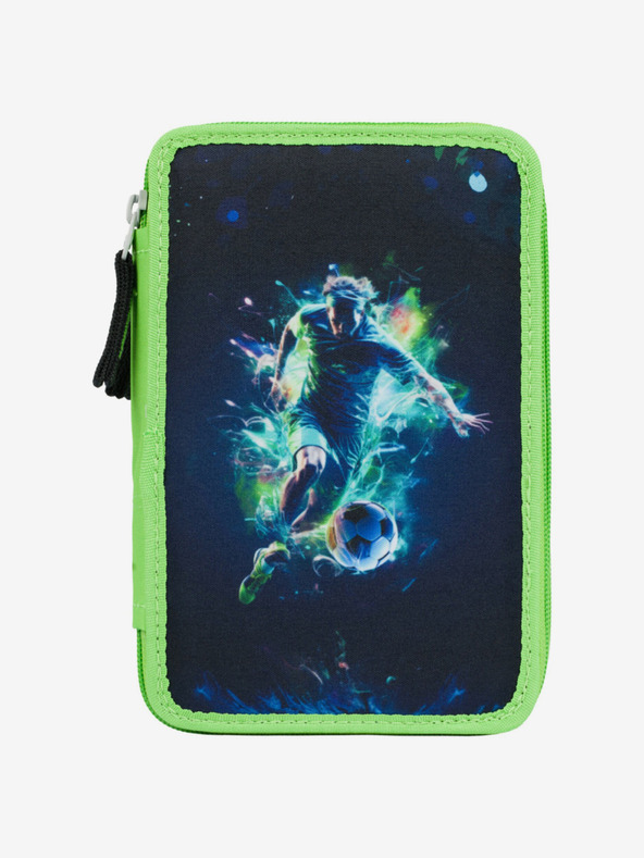 BAAGL  Zelený trojposchodový školský peračník Baagl Futbalista