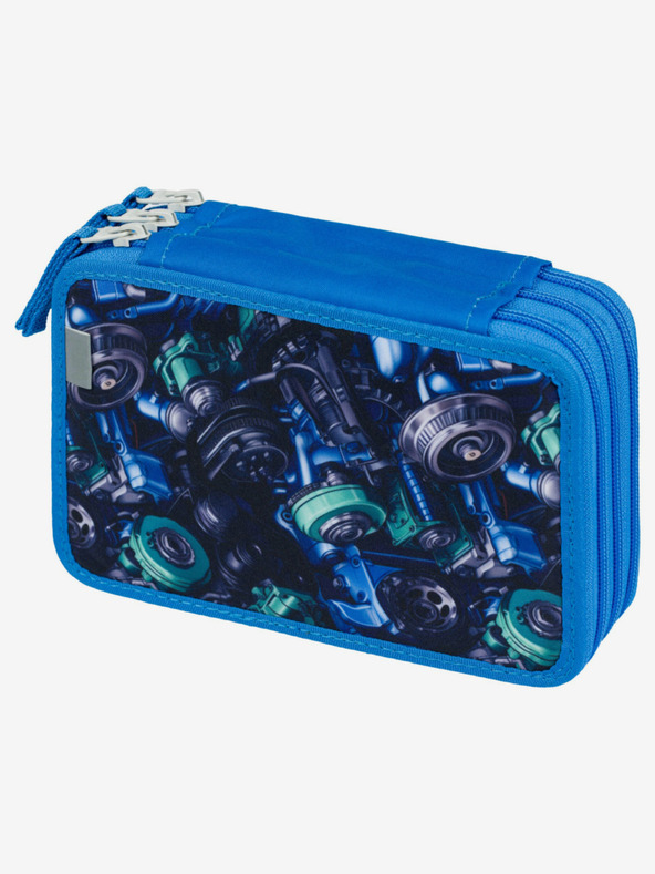 BAAGL  Modrý školský peračník trojposchodový Baagl Závodné auto