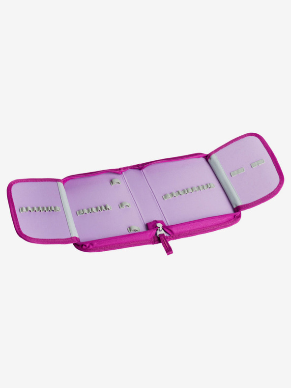 BAAGL  Fialový školský peračník jednoposchodový Baagl Kráľovstvo jednorožcov