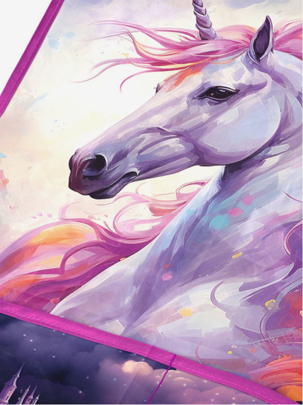 BAAGL  Fialová detská zástera Baagl Unicorn Kingdom