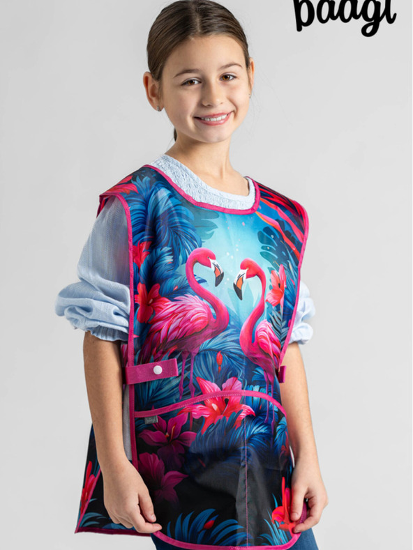 BAAGL  Ružová detská zástera Baagl Plameniaci