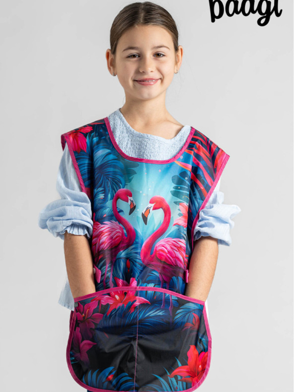 BAAGL  Ružová detská zástera Baagl Plameniaci