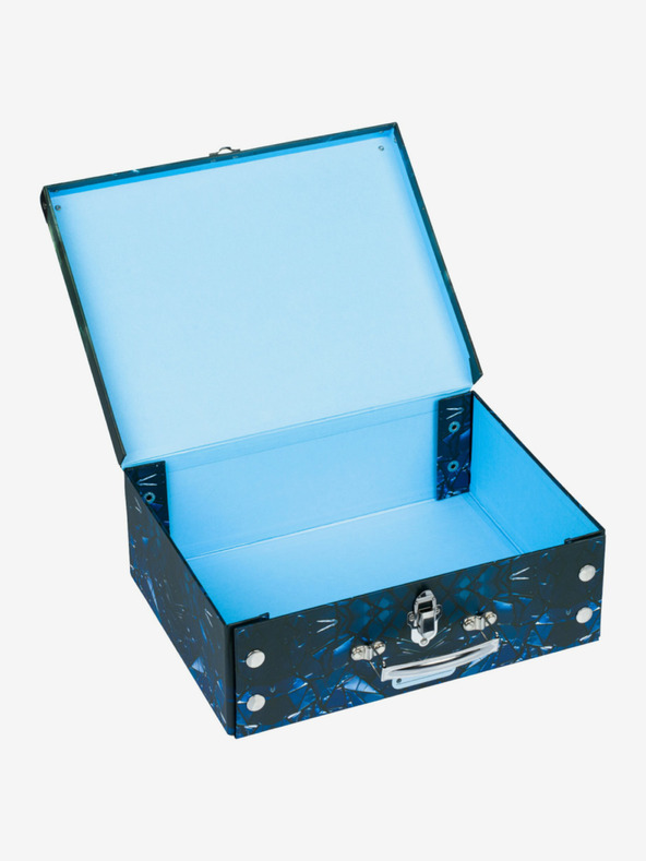 BAAGL  Čierny skladací školský kufrík s príslušenstvom Baagl Roboti