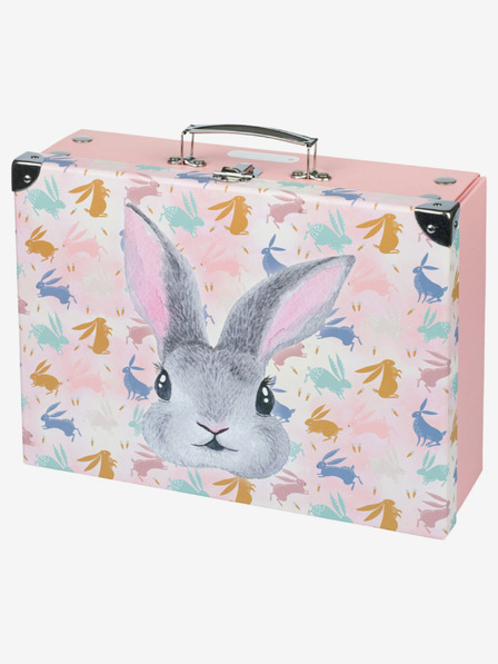 BAAGL  Ružový skladací školský kufrík s príslušenstvom Baagl Bunny
