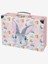 BAAGL  Ružový skladací školský kufrík s príslušenstvom Baagl Bunny