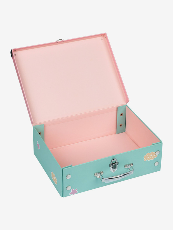 BAAGL  Ružový skladací školský kufor s kovaním Baagl Rainbow