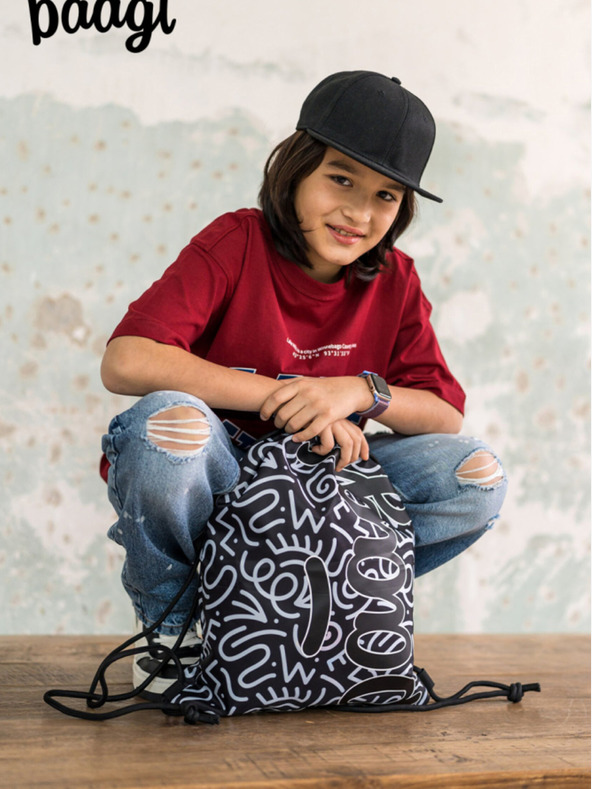 BAAGL  Čierna školská taška Baagl Element