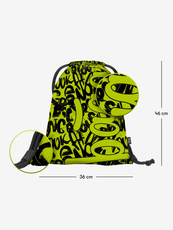 BAAGL  Žlto-čierna taška Baagl Lime