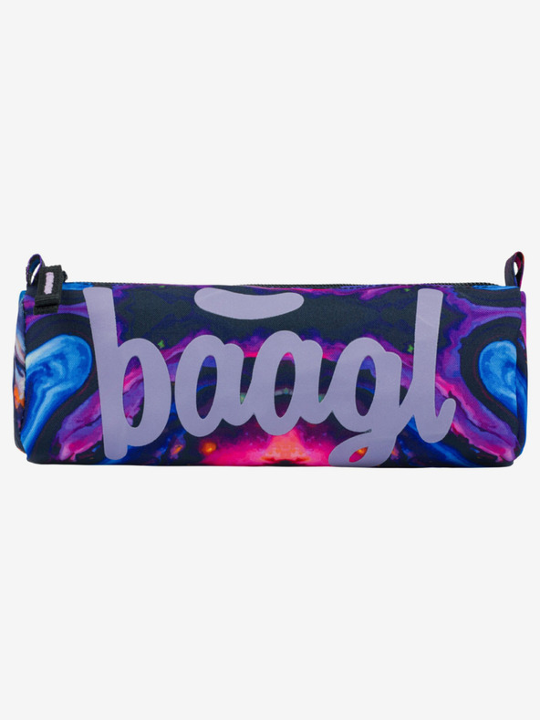 BAAGL  Fialové študentské puzdro Baagl Marble