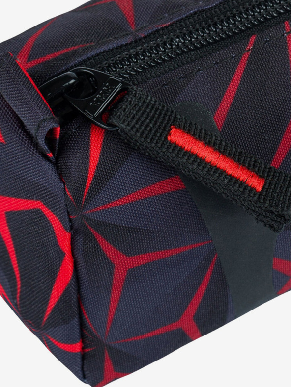 BAAGL  Čierny študentský kufrík Baagl Červený polygón