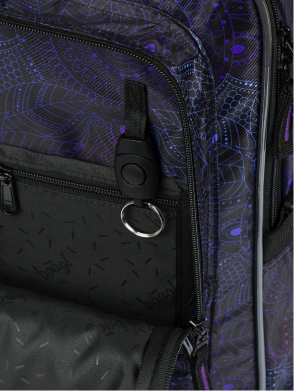 BAAGL  Čierny školský batoh Baagl Cubic Zen