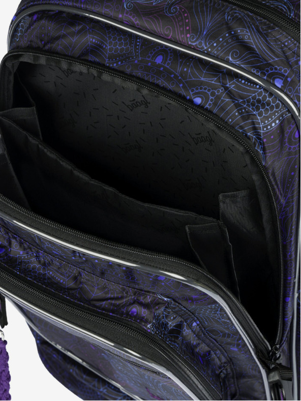 BAAGL  Čierny školský batoh Baagl Cubic Zen