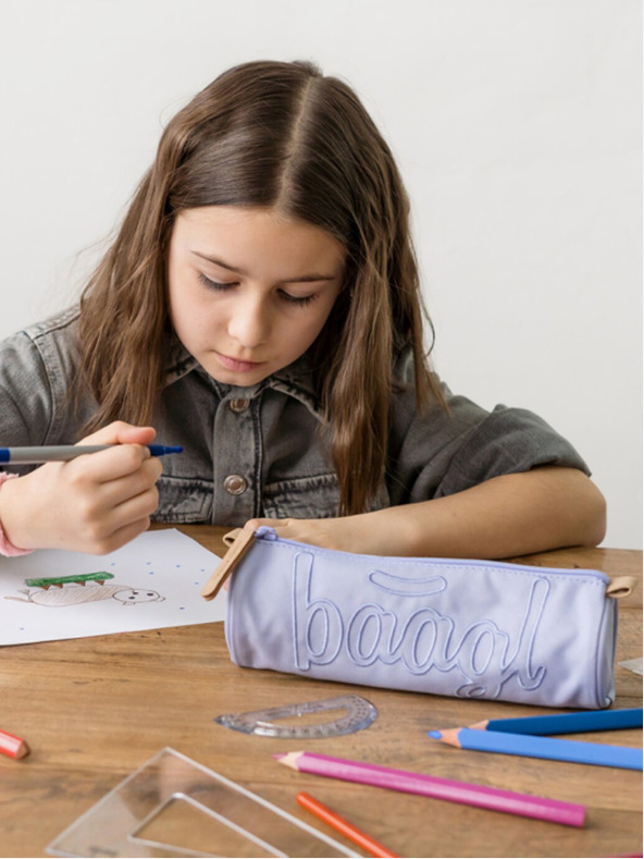 BAAGL  Fialový študentský kufrík Baagl Lilac