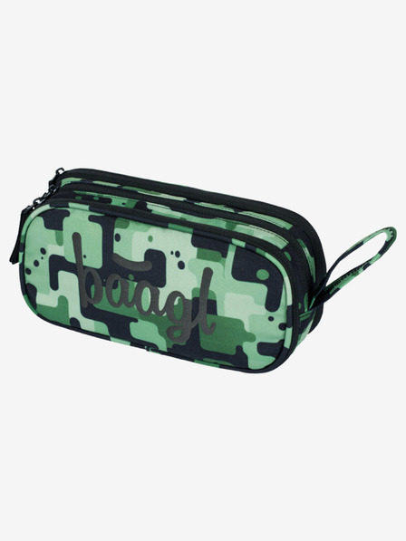 BAAGL  Zelený študentský penál etue Baagl Green