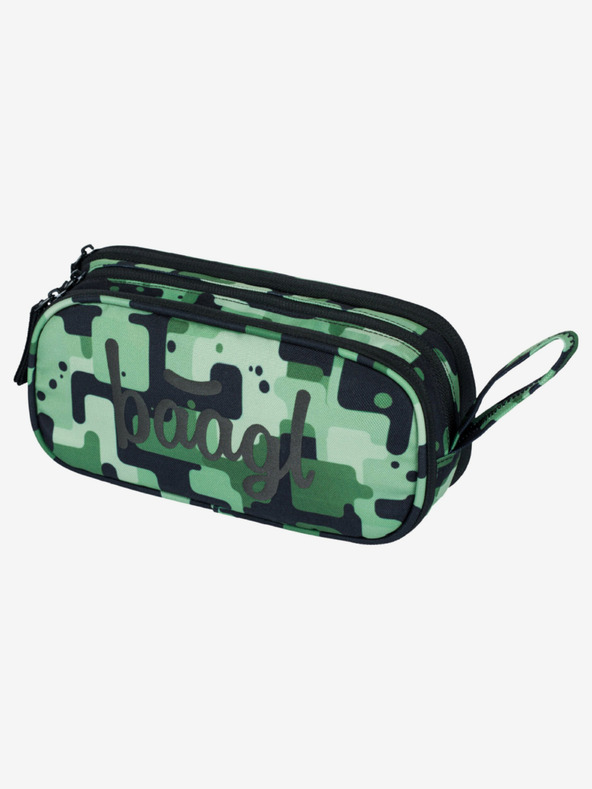 BAAGL  Zelený študentský penál etue Baagl Green