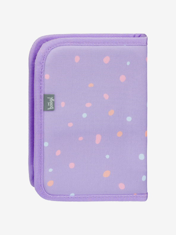 BAAGL  Fialový školský peračník jednoposchodový Domáce zvieratá Baagl