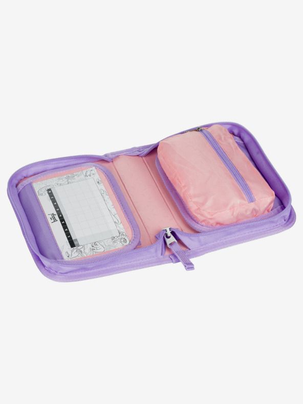 BAAGL  Fialový školský peračník jednoposchodový Domáce zvieratá Baagl