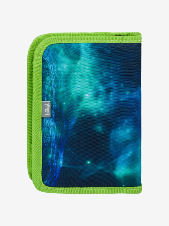 BAAGL  Zelený Školský jednoposchodový penál Futbalová lopta Baagl