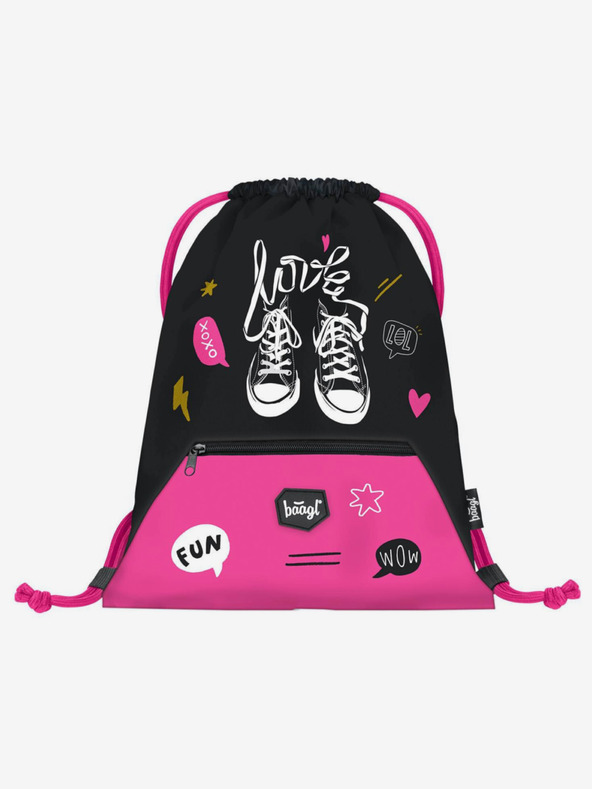 BAAGL  Čierny 3 set tenisky: batoh, penál a taška Baagl