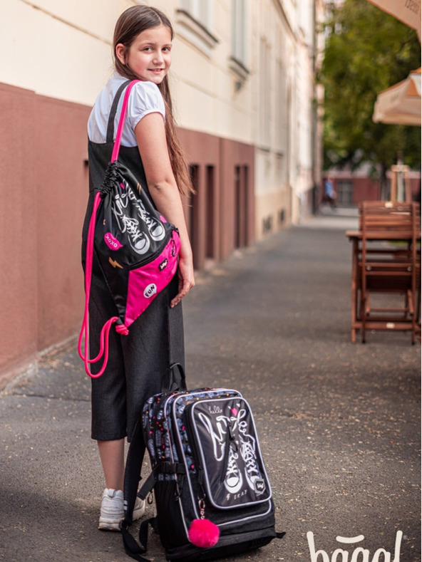 BAAGL  Čierny 3 set tenisky: batoh, penál a taška Baagl