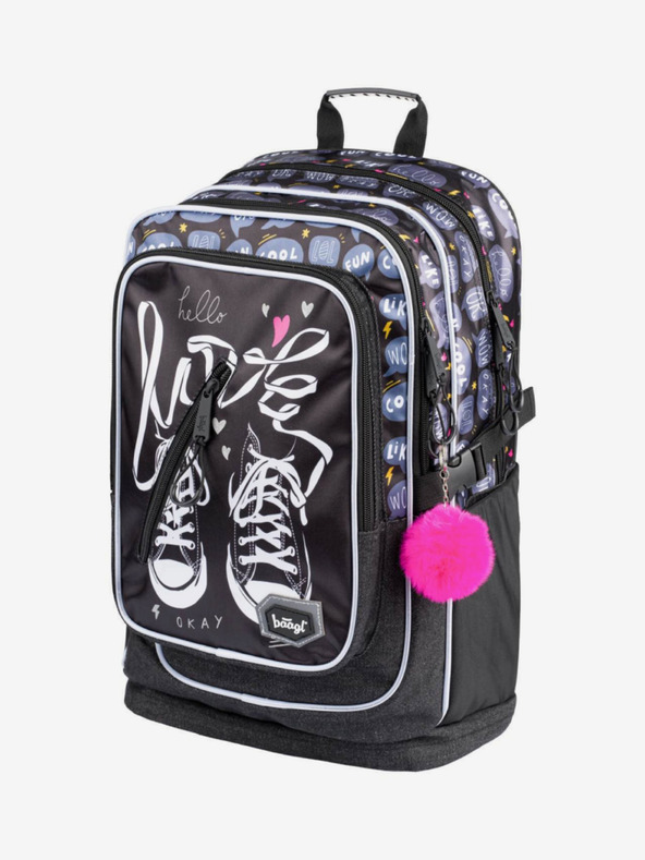 BAAGL  Čierny 3 set tenisky: batoh, penál a taška Baagl