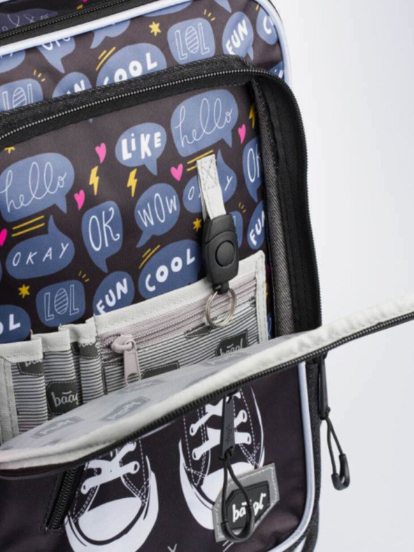 BAAGL  Čierny 3 set tenisky: batoh, penál a taška Baagl