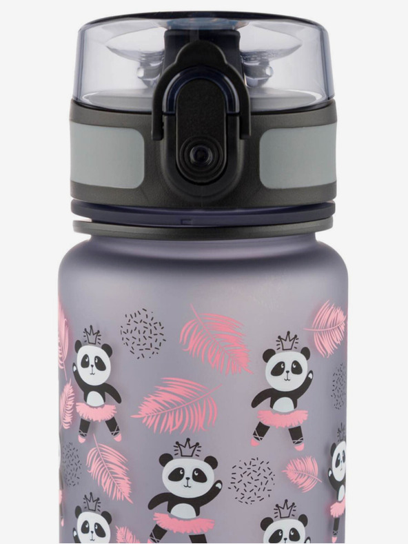 BAAGL  Sivá tritanová fľaša na pitie panda, 500 ml Baagl