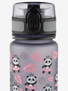 BAAGL  Sivá tritanová fľaša na pitie panda, 500 ml Baagl