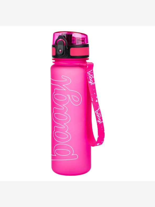 BAAGL  Ružová tritanová fľaša na pitie s logom - ružová, 500 ml Baagl