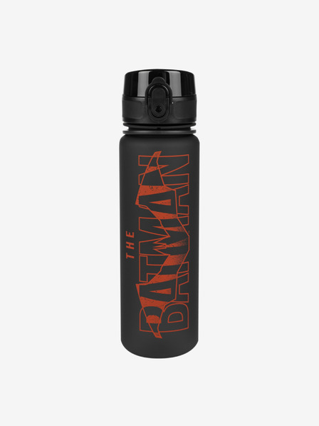 BAAGL  Čierna tritanová fľaša na pitie s logom batmana červená, 500 ml Baagl