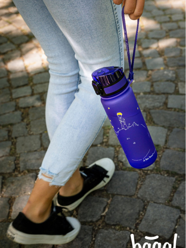 BAAGL  Fialová tritanová fľaša na pitie malý princ, 500 ml Baagl